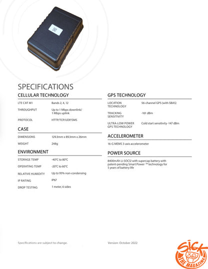 Sick GPS GT504 -  Battery Powered Tracker With Sealed Enclosure