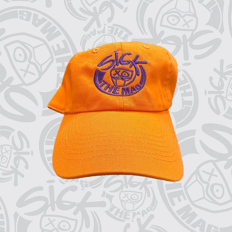 Orange with Purple Logo Buckle Hat