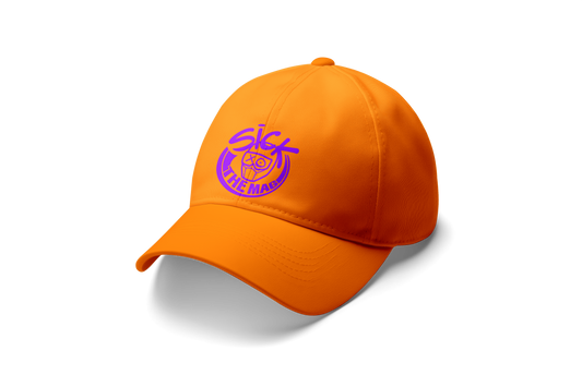 Orange with Purple Logo Buckle Hat