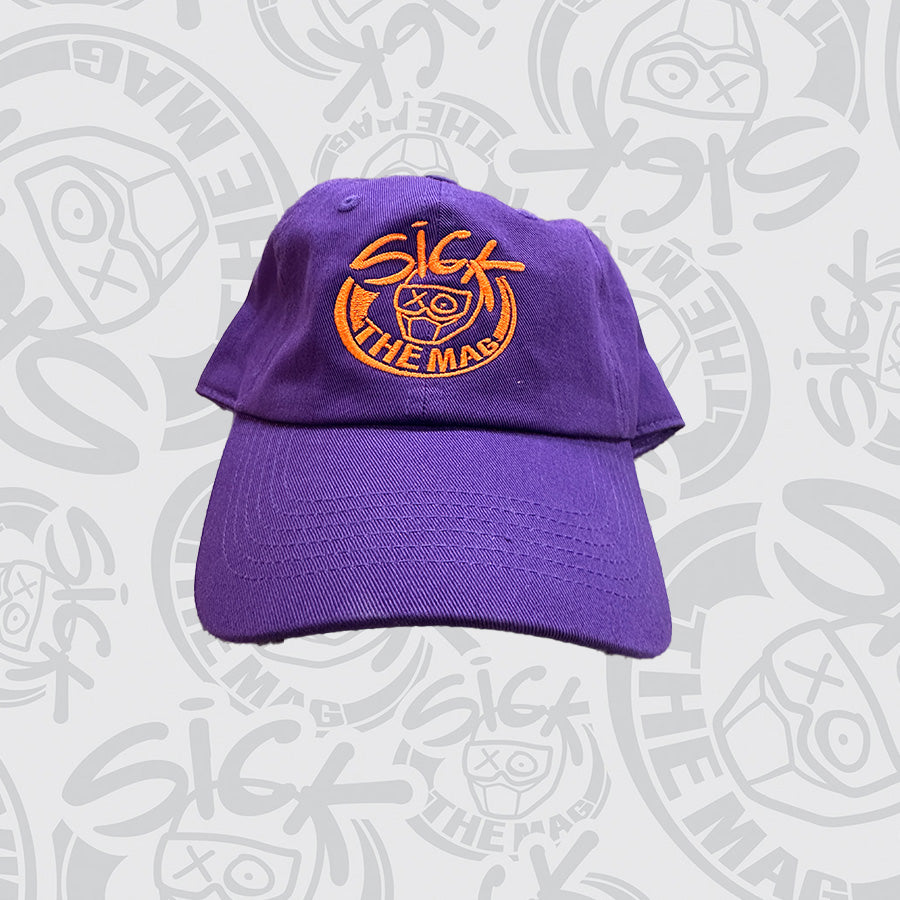 Purple with Orange Logo Buckle Hat