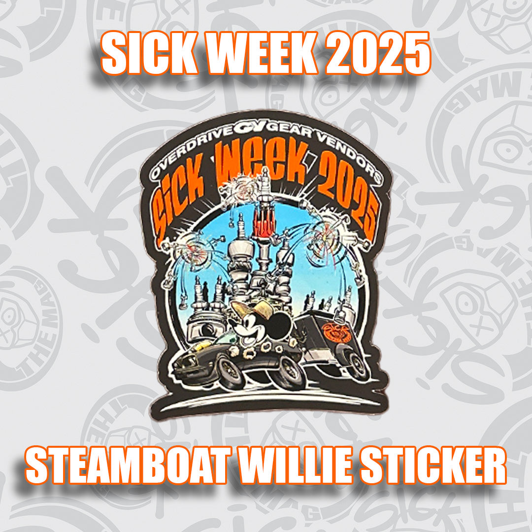 Sick Week 2025 Steamboat Willie Sticker