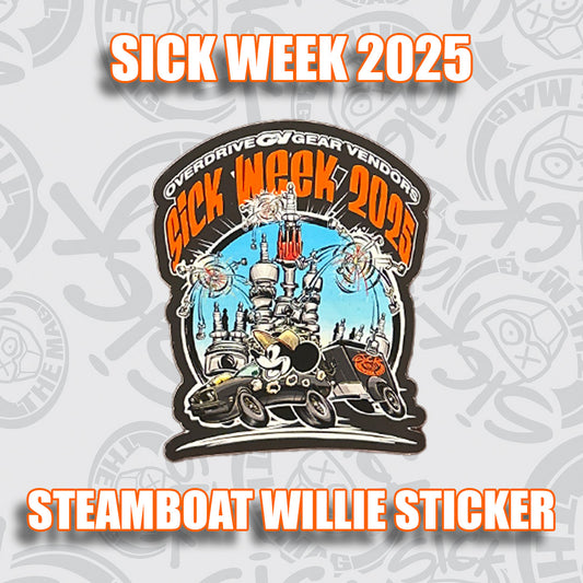 Sick Week 2025 Steamboat Willie Sticker