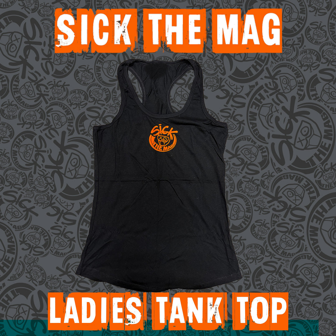 Sick The Mag Ladies Tank Top Black & Orange